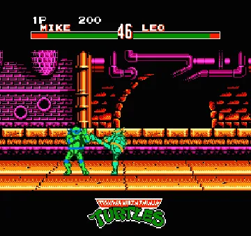 Teenage Mutant Hero Turtles - Tournament Fighters (Europe) screen shot game playing